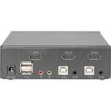 Digitus DS-12870 KVM Switch, KVM-switchen Sort, 3840 x 2160 pixel, 4K Ultra HD