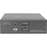 Digitus DS-12870 KVM Switch, KVM-switchen Sort, 3840 x 2160 pixel, 4K Ultra HD