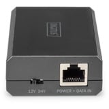 Digitus Gigabit Ethernet PoE-splitter, 802.3bt, 51 Watt, PoE splitter Sort