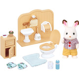 EPOCH Sylvanian Families - Chokoladekaninhun bror badeværelsessæt, Bygge legetøj 