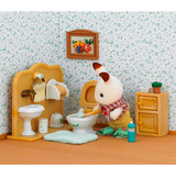 EPOCH Sylvanian Families - Chokoladekaninhun bror badeværelsessæt, Bygge legetøj 