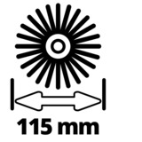 Einhell 3424121 tilbehør til håndværktøj til haven Børste Flerfarvet Nylon Børste, Flerfarvet, Nylon, 1400 rpm, 11,5 cm, 650 g