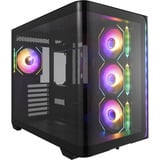 FSP M580-BA Midi Tower Sort, Towerkabinet Sort, Midi Tower, PC, Sort, ATX, micro ATX, Mini-ITX, Glas, SPCC, Spil