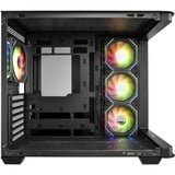 FSP M580-BA Midi Tower Sort, Towerkabinet Sort, Midi Tower, PC, Sort, ATX, micro ATX, Mini-ITX, Glas, SPCC, Spil