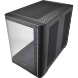 FSP M580-BA Midi Tower Sort, Towerkabinet Sort, Midi Tower, PC, Sort, ATX, micro ATX, Mini-ITX, Glas, SPCC, Spil