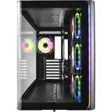 FSP M580-BA Midi Tower Sort, Towerkabinet Sort, Midi Tower, PC, Sort, ATX, micro ATX, Mini-ITX, Glas, SPCC, Spil