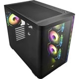 FSP M580-BA Midi Tower Sort, Towerkabinet Sort, Midi Tower, PC, Sort, ATX, micro ATX, Mini-ITX, Glas, SPCC, Spil