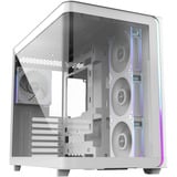 FSP M580-WP Midi Tower Hvid, Towerkabinet Hvid, Midi Tower, PC, Hvid, ATX, micro ATX, Mini-ITX, Glas, SPCC, 16 cm