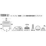 High Peak Kuppeltelt Tessin 5.1 mørk grøn/grå