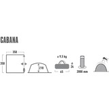 High Peak Pavillon Cabana grå/Lime