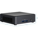 Intel® NUC 11 Pro UCFF Sort i5-1145G7, Barebone Sort, UCFF, Mini PC barebone, DDR4-SDRAM, M.2, Wi-Fi 6 (802.11ax), 28 W