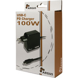 Inter-Tech Oplader Argus PD-2100, USB-C oplader Sort