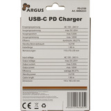 Inter-Tech Oplader Argus PD-2100, USB-C oplader Sort