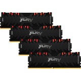 Kingston FURY FURY Renegade RGB hukommelsesmodul 32 GB 4 x 8 GB DDR4 3600 Mhz Sort, 32 GB, 4 x 8 GB, DDR4, 3600 Mhz, 288-pin DIMM
