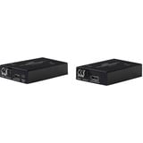 Lindy 300m Fiberoptisk DisplayPort 1.2 & USB KVM Extender, DisplayPort-udvidelse Sort