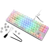 Sharkoon Crystal Shark, Gaming-tastatur Hvid, DE-layout, KTT
