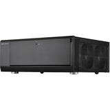 SilverStone GD10 HTPC Sort, HTPC sag Sort, HTPC, PC, Sort, ATX, CEB, uATX, Aluminium, Plast, Stål, Side