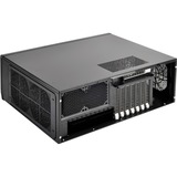 SilverStone GD10 HTPC Sort, HTPC sag Sort, HTPC, PC, Sort, ATX, CEB, uATX, Aluminium, Plast, Stål, Side