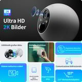 SwitchBot Outdoor Spotlight Cam 2K, Overvågningskamera Hvid