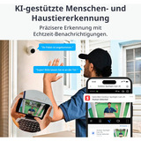 SwitchBot Outdoor Spotlight Cam 2K, Overvågningskamera Hvid