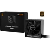 be quiet! System Power 11 550W enhed til strømforsyning 20+4 pin ATX ATX Sort, PC strømforsyning Sort, 550 W, 200 - 240 V, 50 Hz, 4 A, 120 W, 550 W