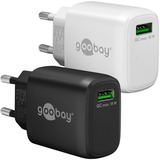 goobay USB-A QC hurtigoplader (18 W) Sort