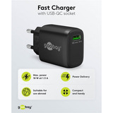goobay USB-A QC hurtigoplader (18 W) Sort
