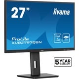iiyama ProLite XUB2797QSN-B2 computerskærm 68,6 cm (27") 2560 x 1440 pixel Quad HD LED Sort, LED-skærm Sort (mat), 68,6 cm (27"), 2560 x 1440 pixel, Quad HD, LED, 1 ms, Sort