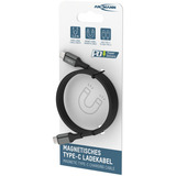 Ansmann Silikonekabel USB-C til USB-C Sort