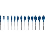 Bosch 2 608 900 336 borehoved Spade borehoved 13 stk, Drill bit sæt Boremaskine, Spade borehoved, Blødt træ, Blå, Grå, 345 mm, 300 mm