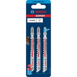 Bosch 2 608 900 541 stiksav, rullesav & sabelsavklinge Stiksavklinger Karbid 3 stk Stiksavklinger, Hårdt træ, Plast, Karbid, Grå, Tungsten Carbide Tipped (TCT), 3,5 mm