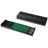 Chieftec CEB-M2C-TL drevkabinet HDD/SSD kabinet Sort M.2, Drev kabinet Sort, HDD/SSD kabinet, M.2, 10 Gbit/sek., USB-tilslutning, Sort