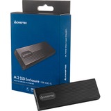 Chieftec CEB-M2C-TL drevkabinet HDD/SSD kabinet Sort M.2, Drev kabinet Sort, HDD/SSD kabinet, M.2, 10 Gbit/sek., USB-tilslutning, Sort