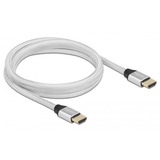 DeLOCK 85367 HDMI-kabel 2 m HDMI Type A (Standard) Sølv Sølv, 2 m, HDMI Type A (Standard), HDMI Type A (Standard), 3D, 48 Gbit/sek., Sølv