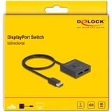 DeLOCK DisplayPort-switch 2 > 1 tovej 8K, DisplayPort switch Sort