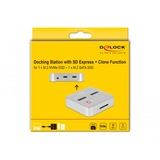 DeLOCK USB 3.0 Docking- og klonstation M.2 NVMe/M.2 SATA/SD, Docking station 