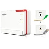 FRITZ! 5690 Pro Trådløse Routere, Fiberoptisk router Box 5690 Pro, Wi-Fi 7 (802.11be), Tri-band (2,4 GHz / 5 GHz / 5 GHz), Ethernet LAN, Hvid, Bordplade router