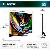 Hisense 55UR8DS RGB MiniLED, LED-tv Sort/mørk grå