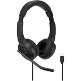 Kensington H1000 USB-C On-Ear-headset Sort, Ledningsført, Opkald/musik, 20 - 20000 Hz, 190 g, Headset, Sort
