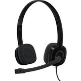 Logitech H151 Headset Ledningsført Kontor/Callcenter Sort Sort, Ledningsført, Kontor/Callcenter, 20 - 20000 Hz, 80 g, Headset, Sort