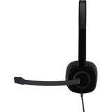 Logitech H151 Headset Ledningsført Kontor/Callcenter Sort Sort, Ledningsført, Kontor/Callcenter, 20 - 20000 Hz, 80 g, Headset, Sort