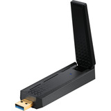 MSI AXE5400 interface-kort/adapter USB 2.0, Wi-Fi-adapter USB Type-A, USB 2.0, Hanstik, Sort, Windows 10, Windows 11, 102 mm
