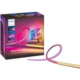 Philips Hue Play gradient lightstrip til PC, LED Strip Sort/Hvid, Philips Play gradient lightstrip til PC, Intelligent strimmellys, Bluetooth/Zigbee, Sort, Hvid, LED, Silikone, Ikke-udskiftelig pære(r)