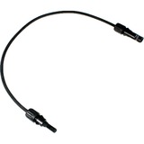  Solarlængdekabel 6mm², stik - fatning 1 meter, 0%, Forlængerledning Sort