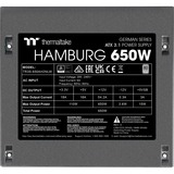 Thermaltake HAMBURG 650W ATX3.1, PC strømforsyning Sort