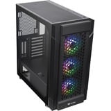 Thermaltake Versa T27 TG ARGB Midi Tower Sort, Towerkabinet Sort, Midi Tower, PC, Sort, ATX, EATX, micro ATX, Mini-ITX, SPCC, Spil