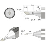iFixit FixHub loddespids knivformet 1,4 mm, Loddekolbe Sølv
