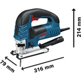 Bosch GST 150 BCE puslespil 780 W 2,7 kg, Stiksav Blå, 15 cm, 2 cm, 1 cm, Vekselstrøm, 780 W, 4 m