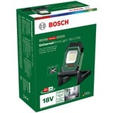 Bosch UniversalWorkLight 18V-2100 Sort, Grøn, Byggeri spotlight 1500 mAh, Sort, Grøn, Fritstående arbejdslys