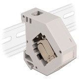 DeLOCK DIN-skinneadapter med Keystone-modul RJ-45 > Cat.6a LSA, Keystone modul grå